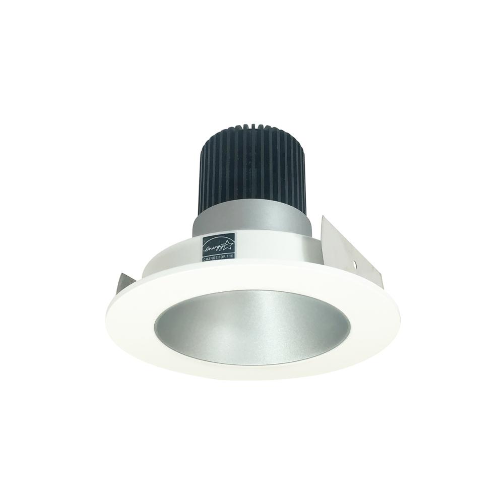 4" Iolite LED Round Reflector, 1000lm / 14W, 3500K, Haze Reflector / Matte Powder White Flange