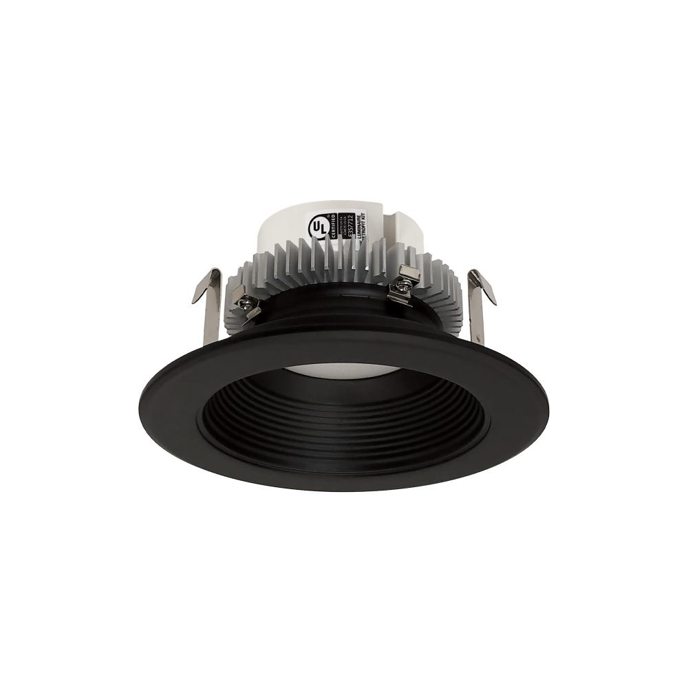 4" Cobalt Click Round Retrofit Baffle, 1000lm / 13.5W, Selectable CCT, Black Baffle / Black