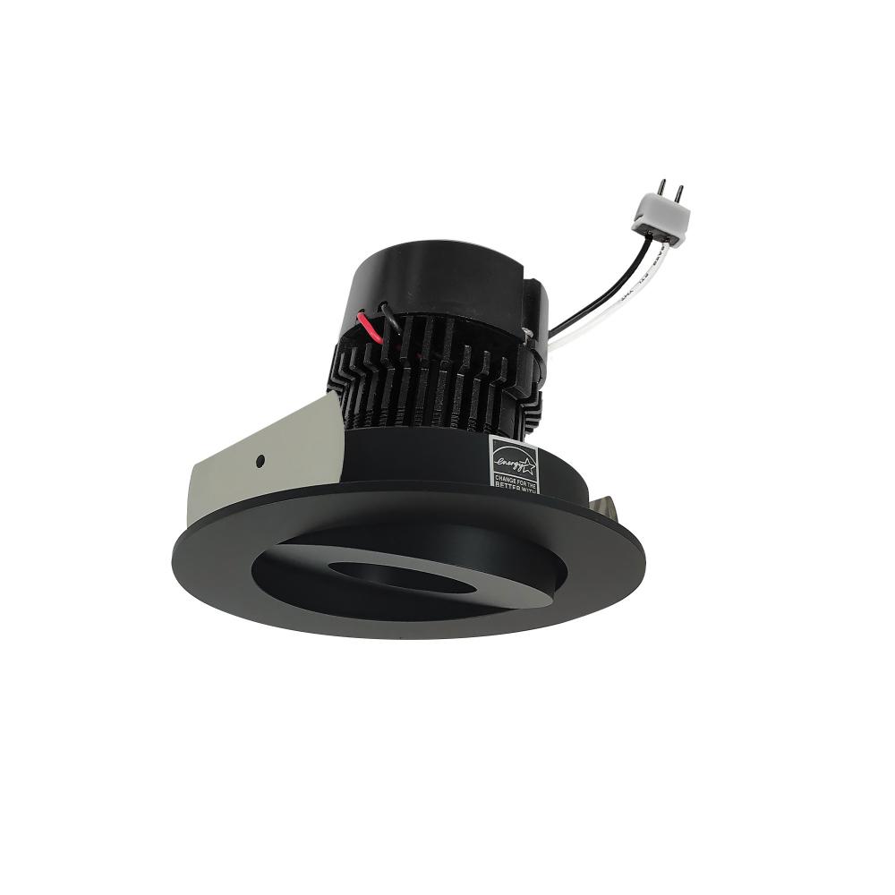 4" Pearl Low Voltage LED Round Adjustable Gimbal Retrofit, 1050lm / 11W, 3500K, Black Finish