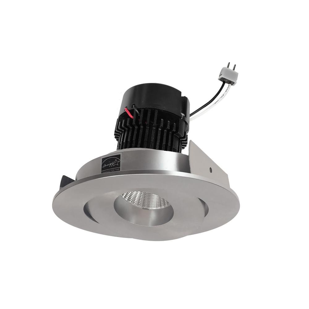 4" Pearl Low Voltage LED Round Adjustable Gimbal Retrofit, 1050lm / 11W, 3000K, Natural Metal