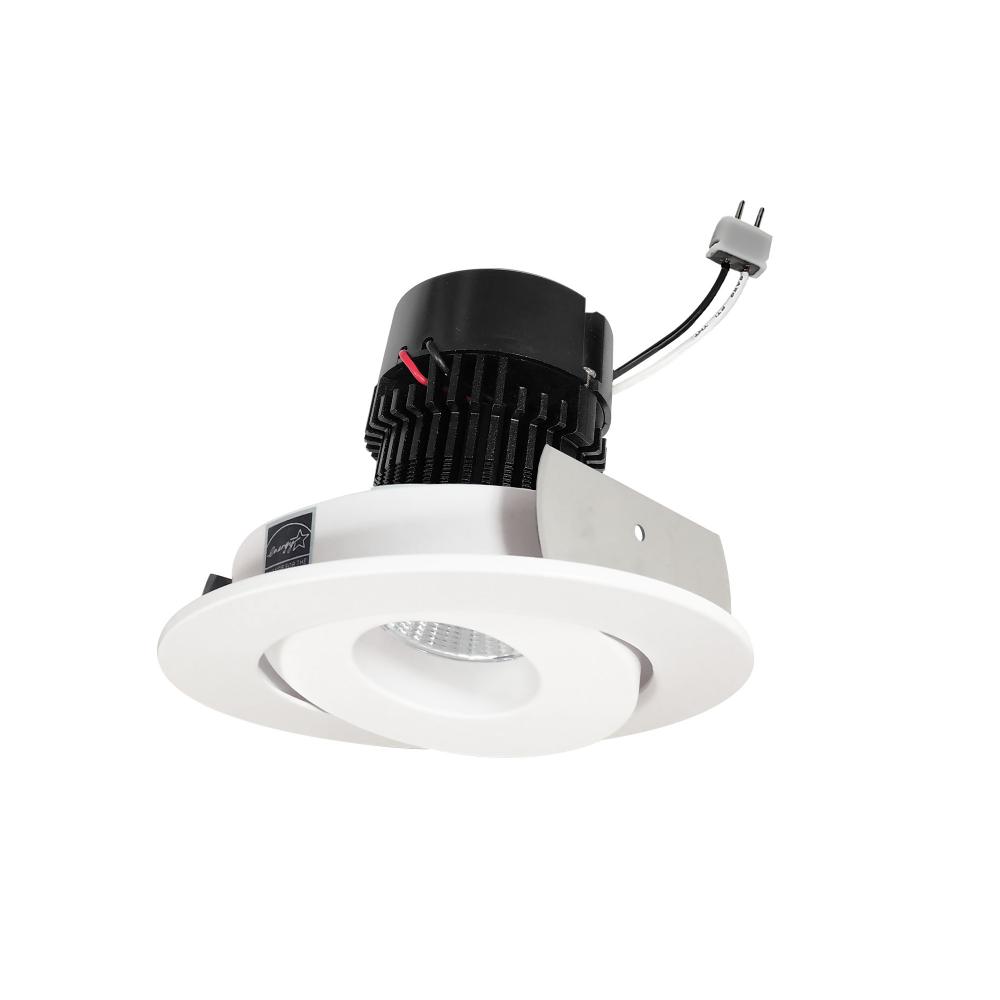 4" Pearl Low Voltage LED Round Adjustable Gimbal Retrofit, 600lm / 11W, Comfort Dim, White