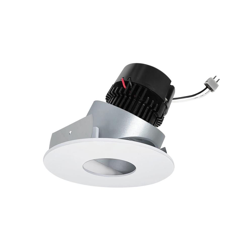 4" Pearl Low Voltage LED Round Adjustable Pinhole Retrofit, 950lm / 11W, 3500K, Haze Pinhole /