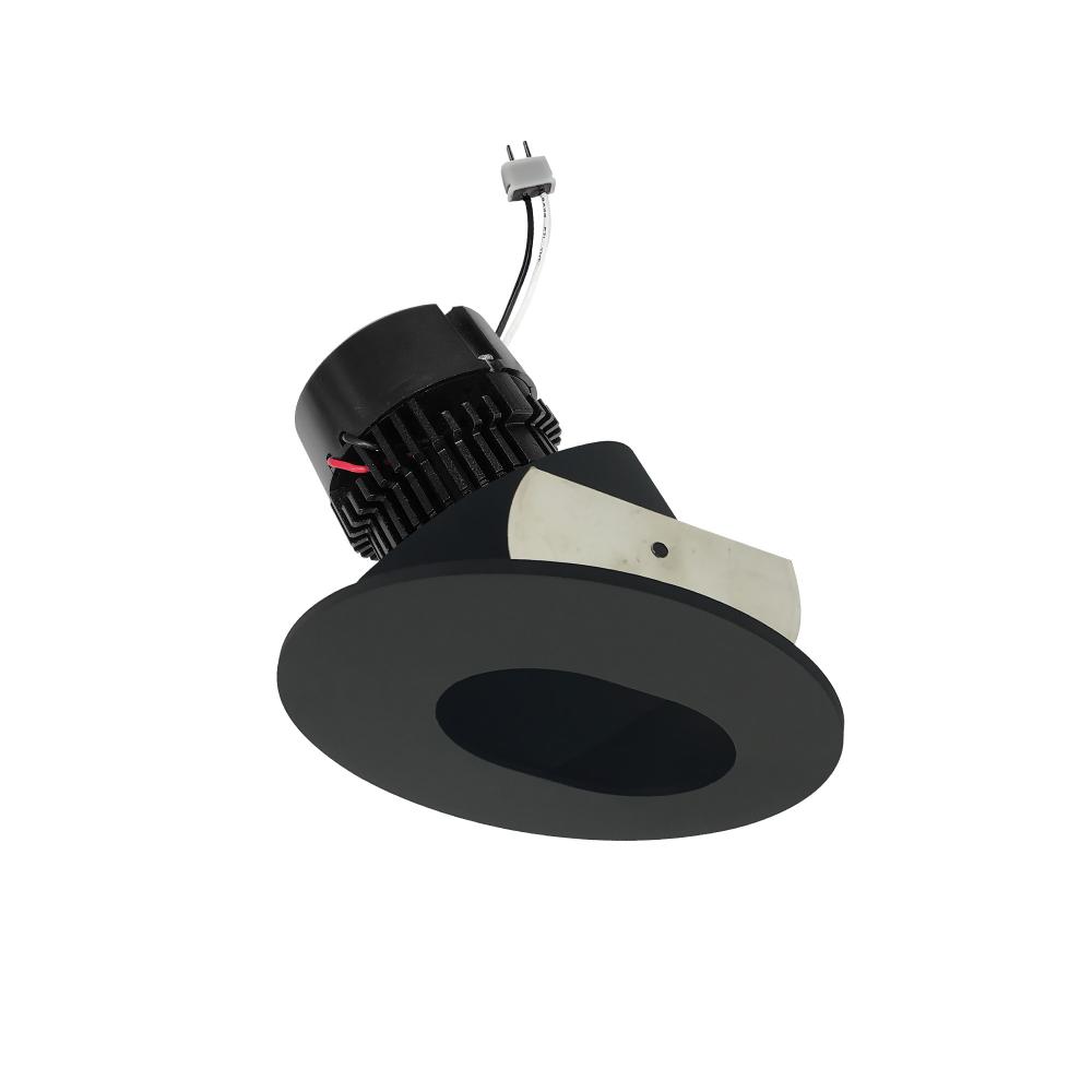 4" Pearl Low Voltage LED Round Adjustable Slot Aperture Retrofit, 950lm / 11W, 4000K, Black Slot