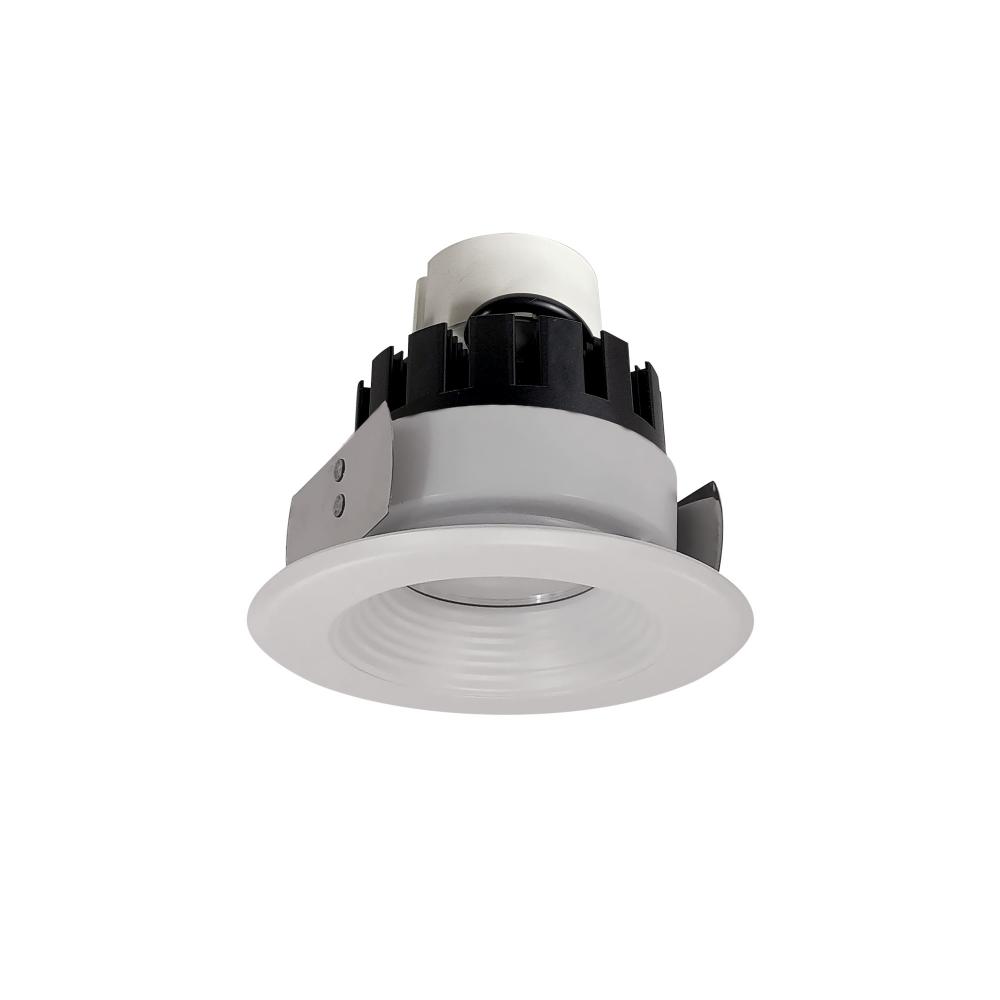 4" Marquise III Retrofit, White Baffle/White Flange, 120-277V; 0-10V Dimming, 1300lm / 12W,