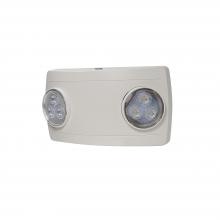 Nora NE-612LEDRCW - Compact Dual Head LED Emergency Light with 4W Remote Capability, Self-Diagnostic, 120/277V, White