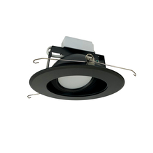 Nora NLCBC-66930XBB - 6" Cobalt Adjustable LED Retrofit, 1200lm / 14W, 3000K, Black Reflector / Black Flange