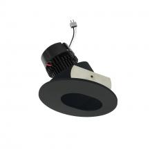 Nora NPRLV-4RSL40XBB - 4" Pearl Low Voltage LED Round Adjustable Slot Aperture Retrofit, 950lm / 11W, 4000K, Black Slot