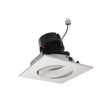 Nora NPRLV-4SCCDXWW - 4" Pearl Low Voltage LED Square Adjustable Cone Retrofit, 700lm / 11W, Comfort Dim, White