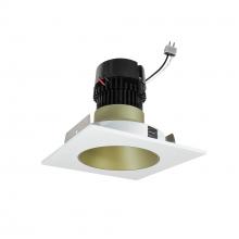 Nora NPRLV-4SNDC40XCHMPW - 4" Pearl Low Voltage LED Square Retrofit Reflector with Round Aperture, 1150lm / 11W, 4000K,