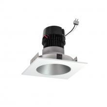 Nora NPRLV-4SNDC35XHZMPW - 4" Pearl Low Voltage LED Square Retrofit Reflector with Round Aperture, 1150lm / 11W, 3500K,