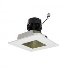 Nora NPRLV-4SNDSQ40XCHMPW - 4" Pearl Low Voltage LED Square Retrofit Reflector with Square Aperture, 1100lm / 11W, 4000K,