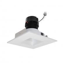 Nora NPRLV-4SNDSQCDXMPW - 4" Pearl Low Voltage LED Square Retrofit Reflector with Square Aperture, 650lm / 11W, Comfort