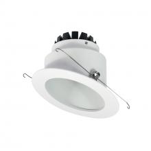 Nora NRM3-6S1L240FW - 6" Marquise III Round Slope Reflector, 1200lm, 4000K, Flood Optic, White Reflector/White Flange