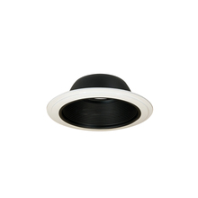 Nora NTM-30/2R - 6" BR/PAR30 Stepped Baffle w/ Regular & Oversize Plastic Rings, Black/White