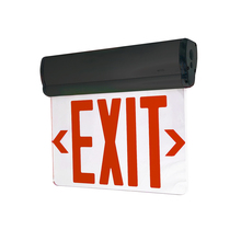 Nora NX-811-LEDR2MB - Surface Adjustable LED Edge-Lit Exit Sign, 2 Circuit, 6" Red Letters, Double Face / Mirrored