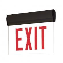 Nora NX-812-LEDRCB - Surface Adjustable LED Edge-Lit Exit Sign, Battery Backup, 6" Red Letters, Single Face / Clear