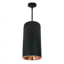 Nora NYLD2-6P10130COB - 6" Cobalt Pendant Mount Cylinder, Black, 1000L, 3000K, Copper /Copper Reflector, 120V Triac/ELV