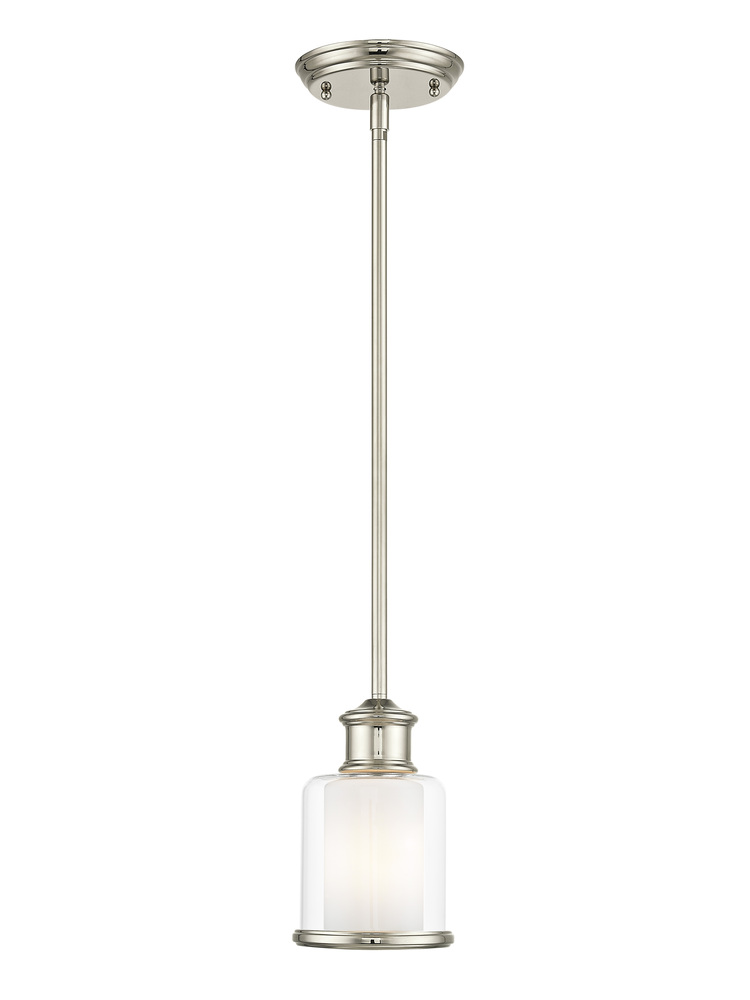 1 Light Polished Nickel Mini Pendant