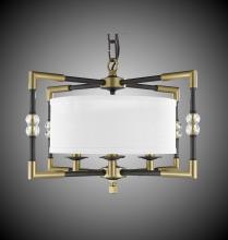 American Brass & Crystal CH3702-35S-ST-PG - 4 Light Magro Drum Shade Chandelier