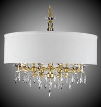 American Brass & Crystal CH5606-G-35S-37G-ST-PG - 32 inch Kaya Drum Shade Chandelier