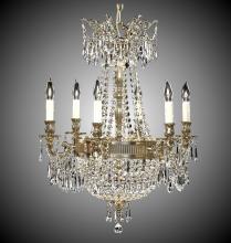 American Brass & Crystal CH8141-P-01G-PI - 6+ 3 Light Valencia Chandelier