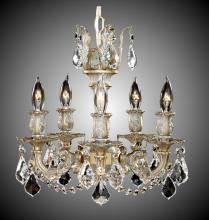 American Brass & Crystal CH9502-A-01G - 5 Light Rosetta Chandelier