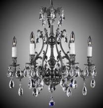 American Brass & Crystal CH9631-A-01G-PI - 6 Light Chateau Chandelier