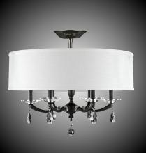 American Brass & Crystal FM5495-O-35S-ST-PG - 24 inch Kensington Empire Drum Shade Flush Mount