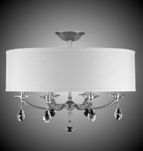 American Brass & Crystal FM5496-O-37G-ST-PG - 28 inch Kensington Empire Drum Shade Flush Mount