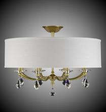 American Brass & Crystal FM5497-O-35S-36G-ST-PG - 32 inch Kensington Empire Drum Shade Flush Mount