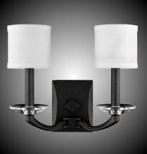 American Brass & Crystal WS5482-35S-36G-ST-GL - 2 Light Kensington Wall Sconce with Shades