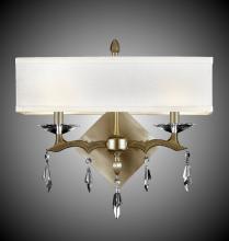 American Brass & Crystal WS5661-G-32G-36G-ST-GL - 2 Light Kaya Rectangular Shade Wall Sconce