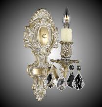 American Brass & Crystal WS9421-A-01G-PI - 1 Light Fleur-De-Lis Small Wall Sconce