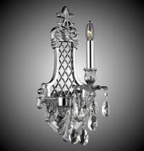 American Brass & Crystal WS9451-A-16G-ST - 1 Light Lattice Small Wall Sconce