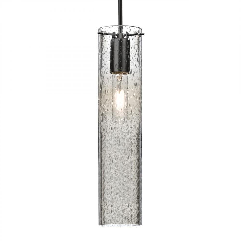 Besa, Juni 16 Cord Pendant, Clear Bubble, Black, 1x60W MAX E26 Base