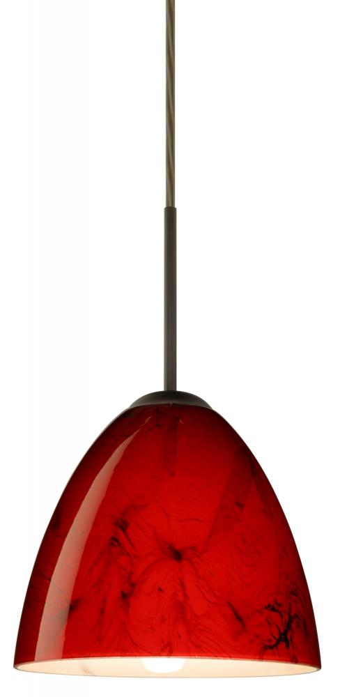 Besa Vila Pendant Bronze Magma 1x60W Medium Base