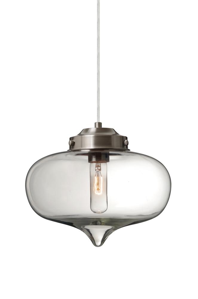 Besa Mira Pendant Satin Nickel Clear 1x60W T10