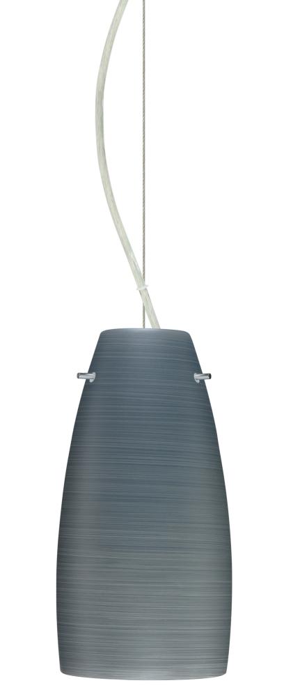 Besa Tao 10 LED Cable Pendant Titan Satin Nickel 1x9W LED