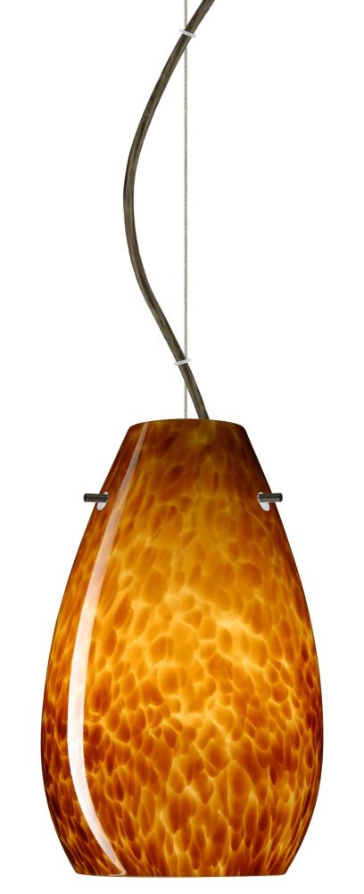 Besa Pera 9 LED Pendant Amber Cloud Bronze 1x9W LED