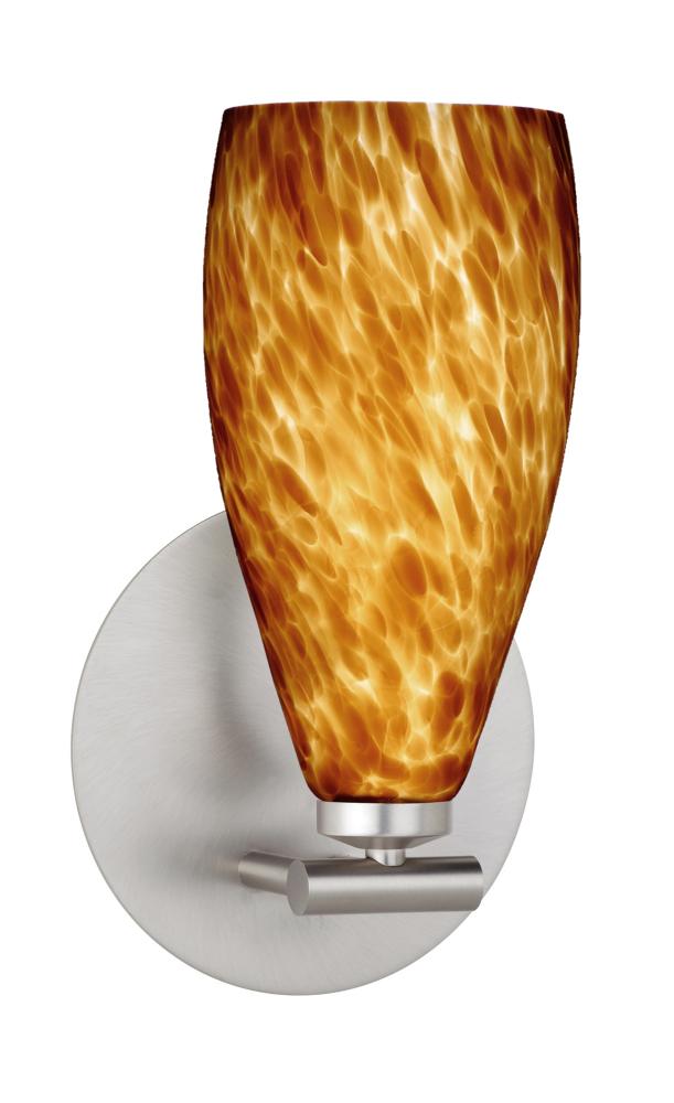 Besa Wall Karli Satin Nickel Amber Cloud 1x5W LED