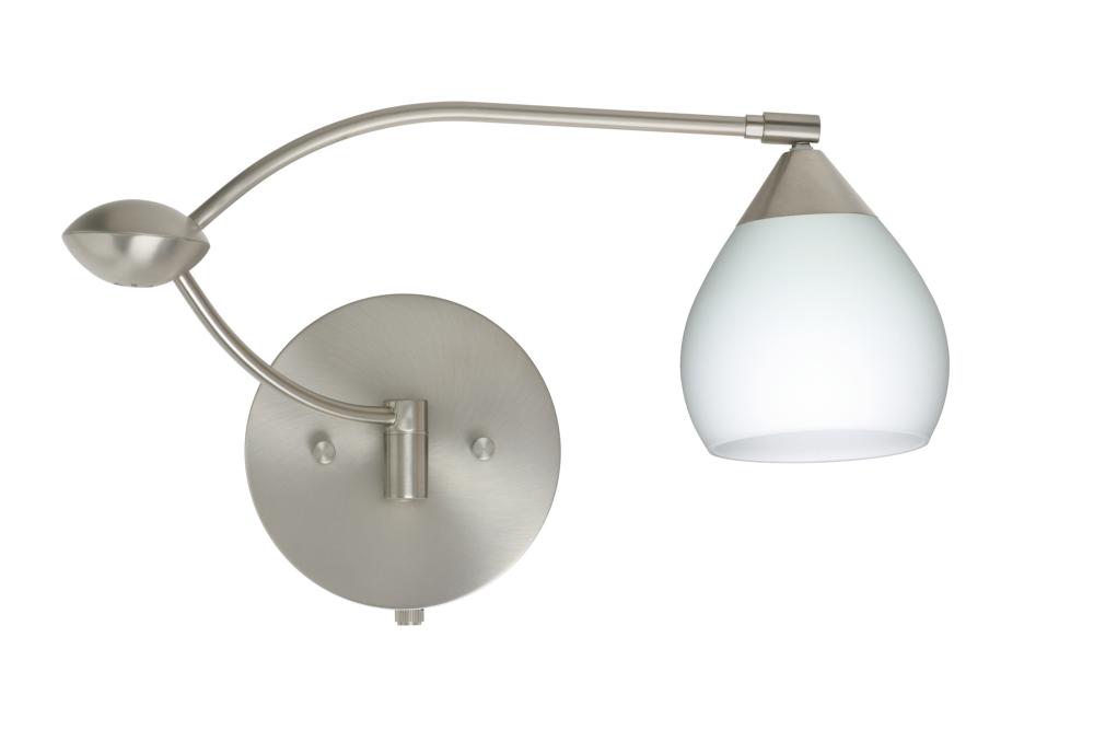 Besa Wall Tay Tay Satin Nickel Opal Matte 1x50W Halogen Gy6.35