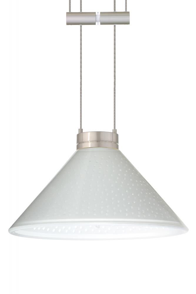 Besa Pendant Kona Satin Nickel White Starpoint 1x50W Halogen