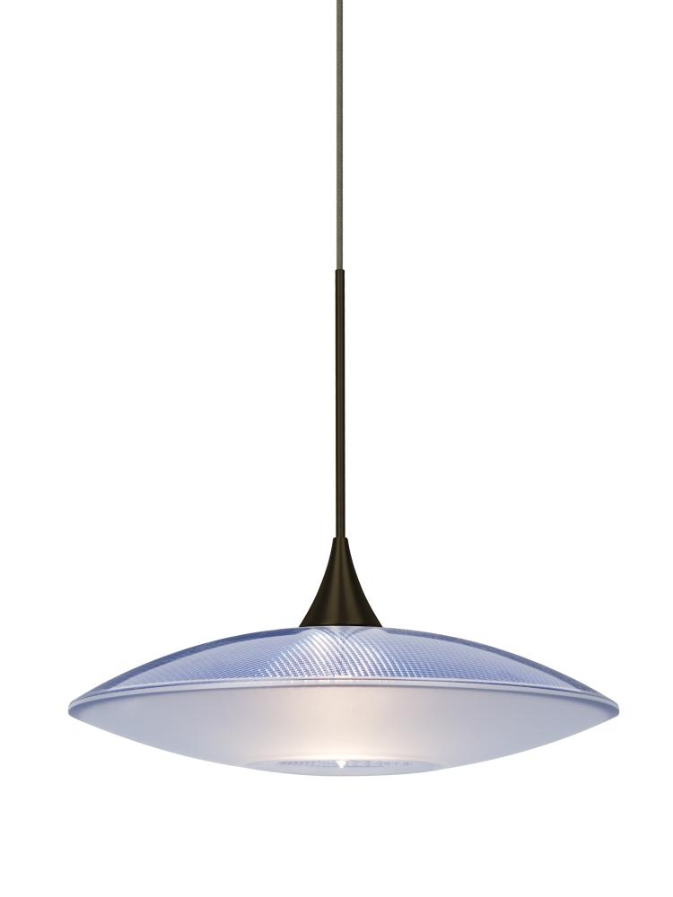 Besa Pendant Spazio Bronze Blue/Frost 1x50W Halogen