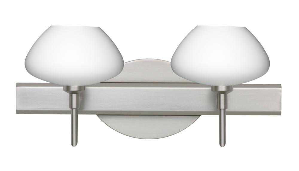 Besa Wall Peri Satin Nickel Opal Matte 2x5W LED