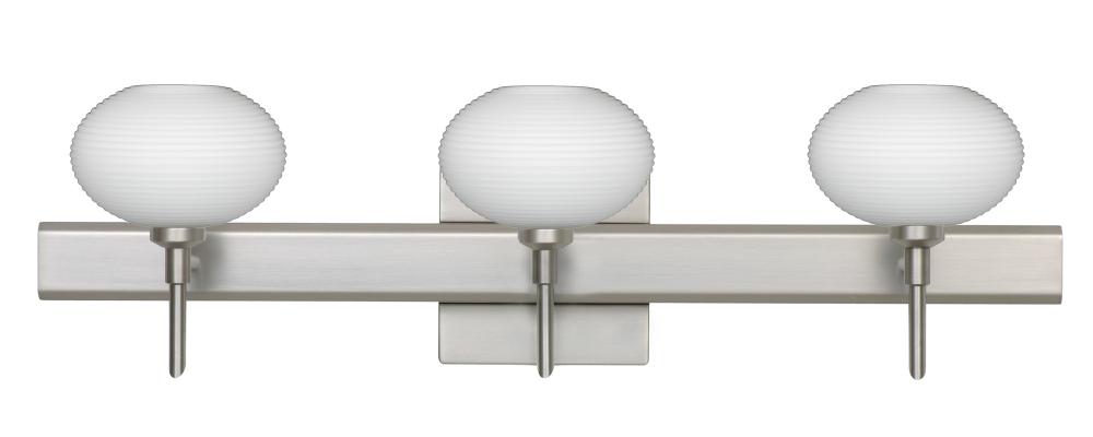 Besa Wall With SQ Canopy Lasso Satin Nickel Opal Matte 3x40W G9