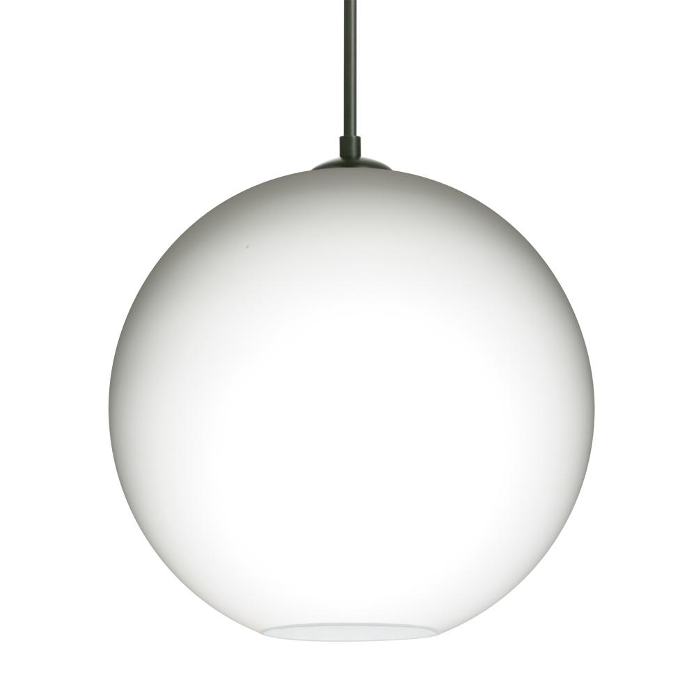 Besa Coco 12 Pendant For Multiport Canopy, Opal Matte, Black Finish, 1x9W LED