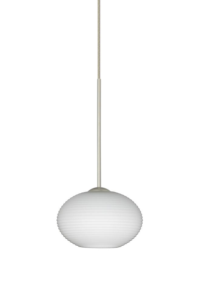 Besa Pendant For Multiport Canopy Lasso Satin Nickel Opal Matte 1x5W LED