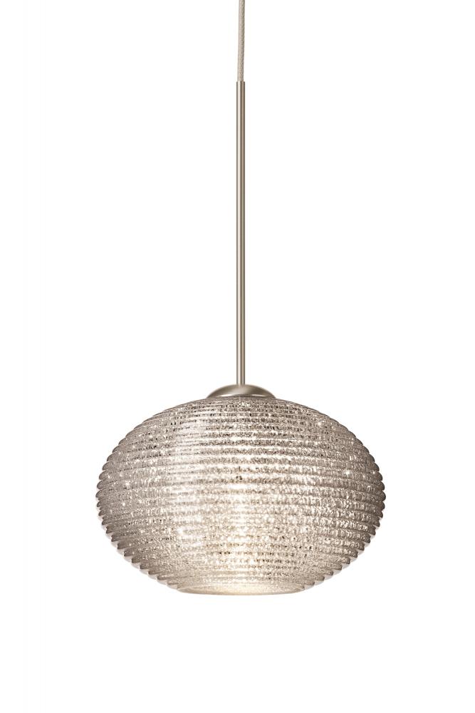 Besa Pendant For Multiport Canopy Lasso Satin Nickel Glitter 1x50W Halogen