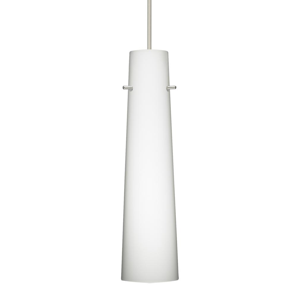 Besa Camino Pendant for Multiport Canopy Satin Nickel Opal Matte 1x50W Halogen, 277V