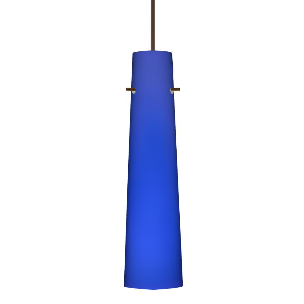 Besa Camino Pendant for Multiport Canopy Bronze Cobalt Blue Matte 1x50W Halogen